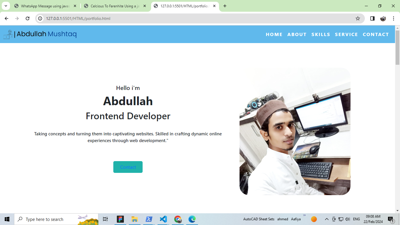 Portfolio, HTML, CSS, Boostrap, JavaScript, PHP